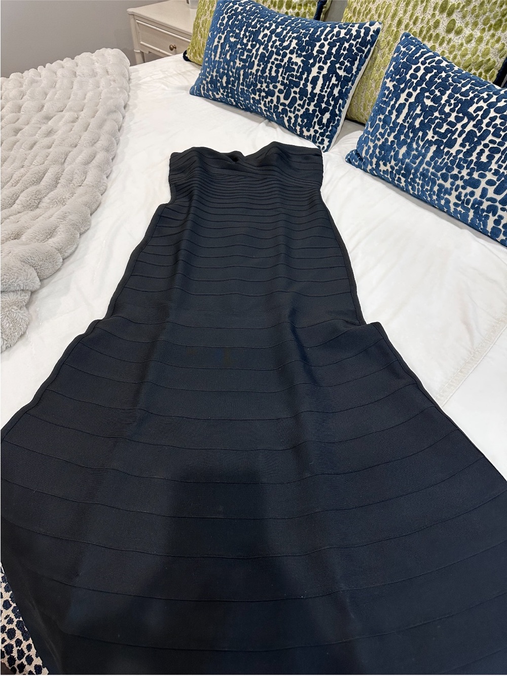 Herve Leger strapless Sara bandage gown - Black Size M